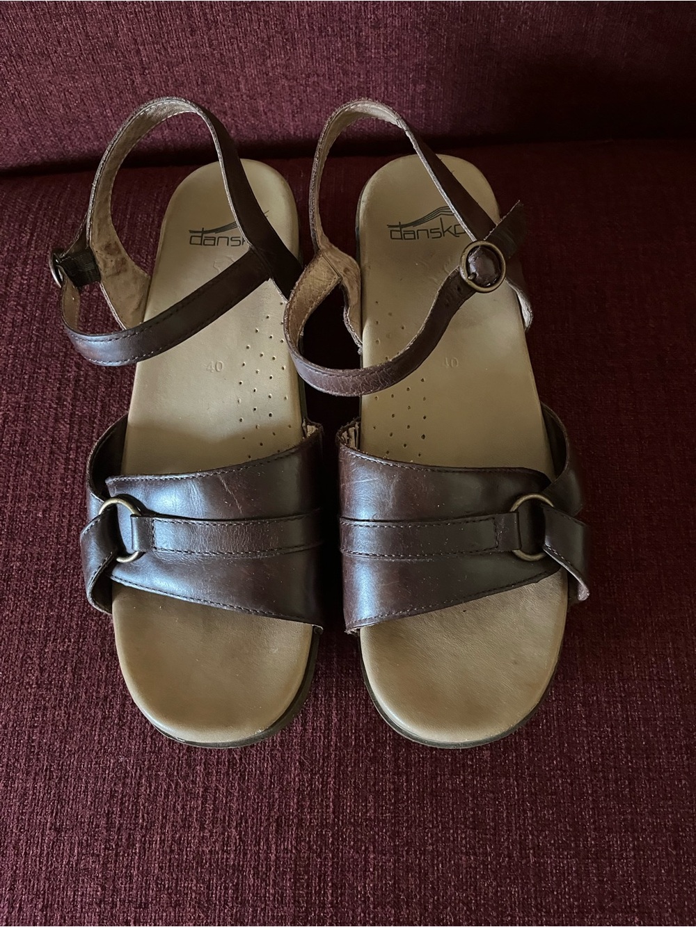 Dansko Ankle Strap and Ring Banded Sandals, Euro size 40